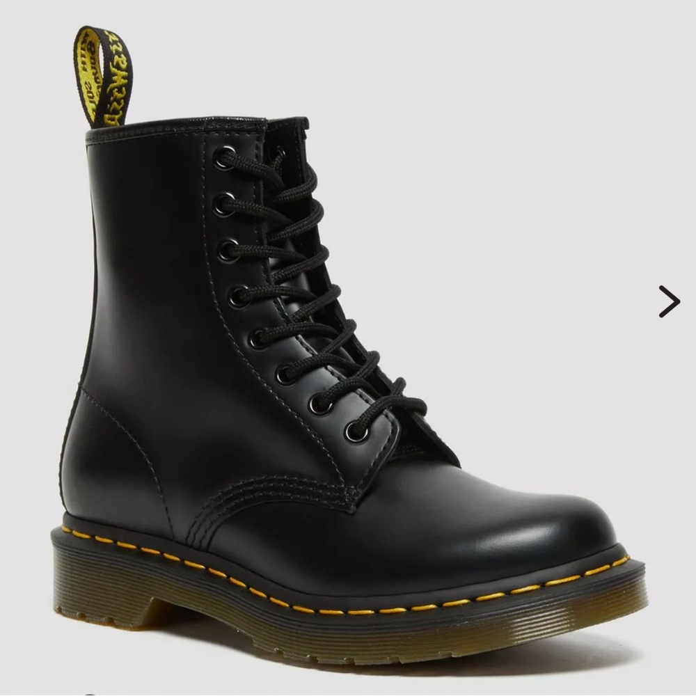 Dr. Martens Smooth Black Lace-Up Boots